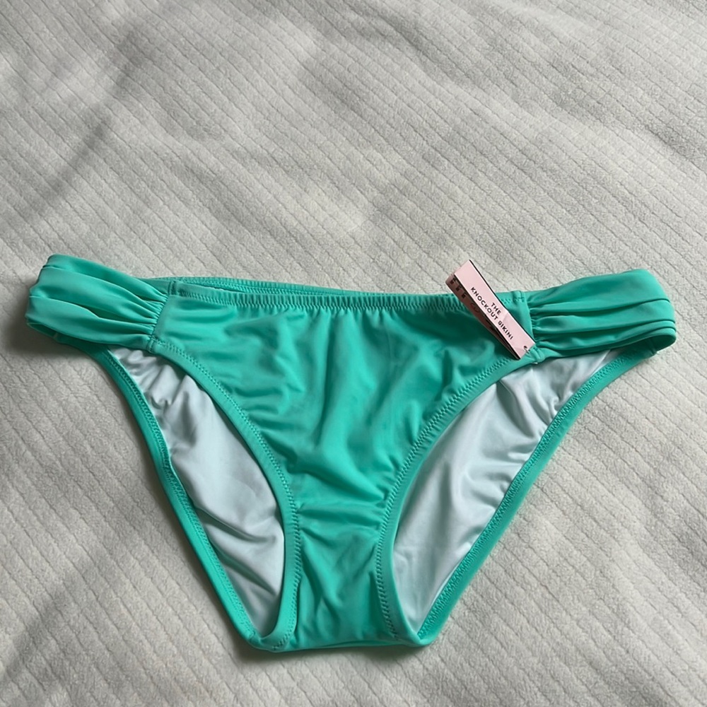 Victoria Secret swim the knockout bikini, large, aqua, NWT